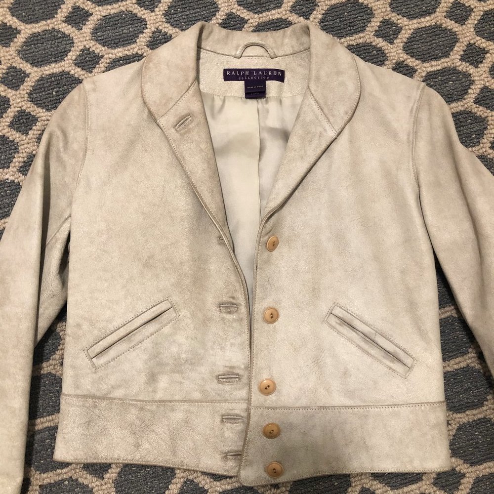 Ralph Lauren Collection Purple Label Leather Jacke